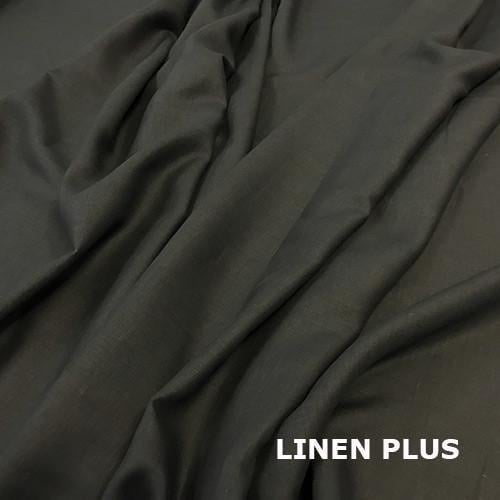 Ткань рубашечно-платьевая LINEN PLUS льняная 143 см 948/147 Черный - фото 2