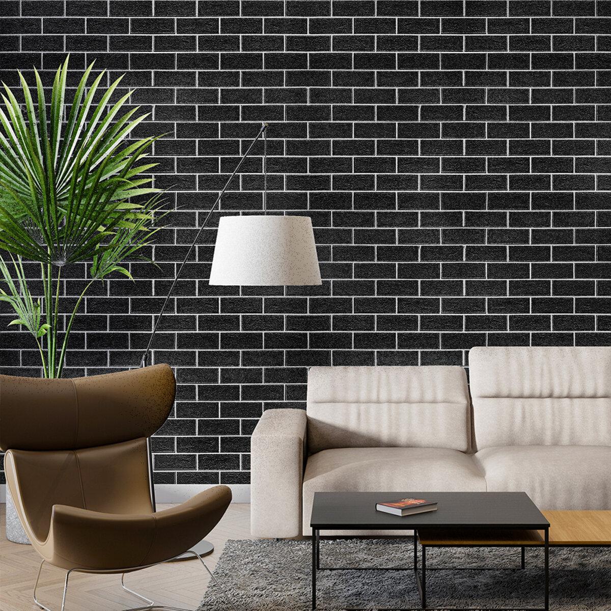 3D-панель стеновая Кирпич 700х700х5 мм Черный/Белый (SW-00001503) - фото 7 3D-панель стеновая Кирпич 700х700х5 мм Черный/Белый (SW-00001503) - фото 7