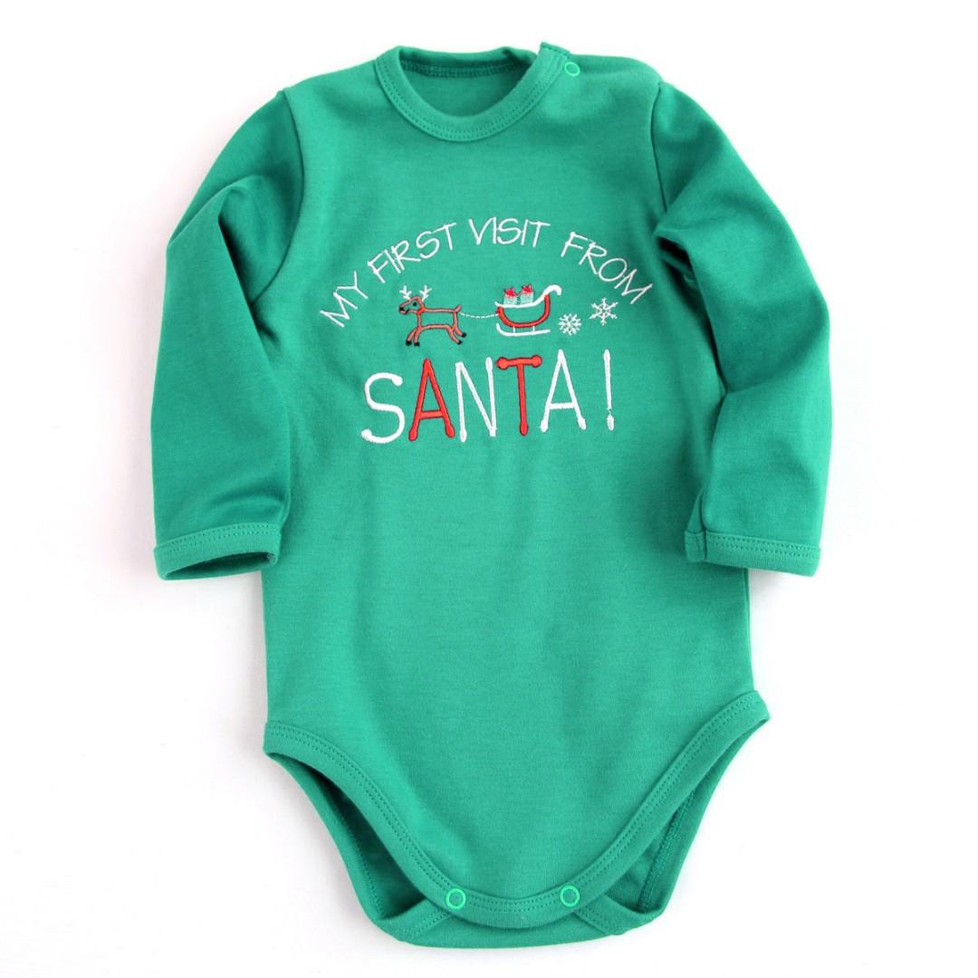 Боди с вышивкой Santa 80 см 12 мес (2679645843)