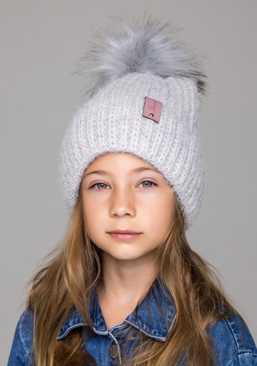 Шапка детская зимняя Alex Бьюти 50-54 см Светло-серый Шапка детская зимняя Alex Бьюти 50-54 см Светло-серый