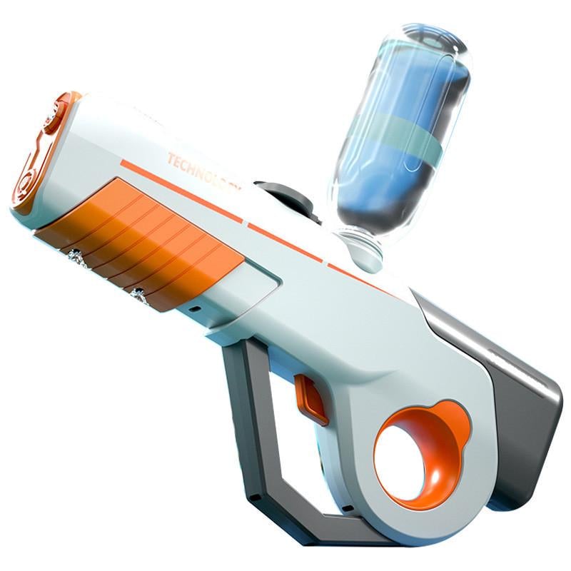 Дитячий іграшковий автомат водяний акумуляторний Water Gun 8002C 600 мл White/Orange (00000078660_1)