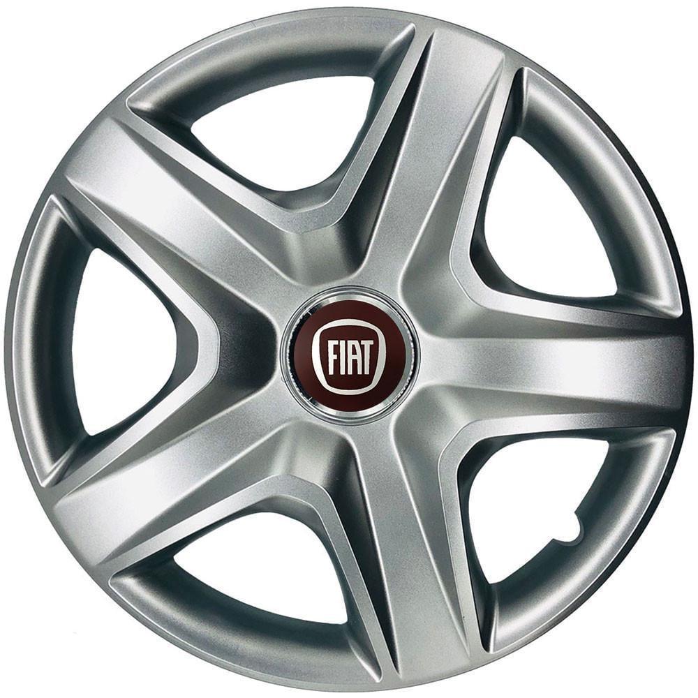 Колпаки SJS 101 с логотипом Fiat 4 шт. R13 Серебряный (2789080456)