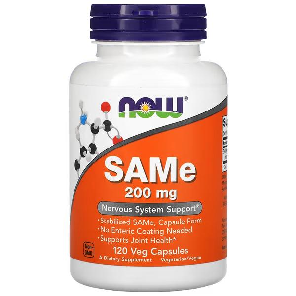 Дисульфат тозилат Now Foods SAMe 200 мг 120 растительных капсул