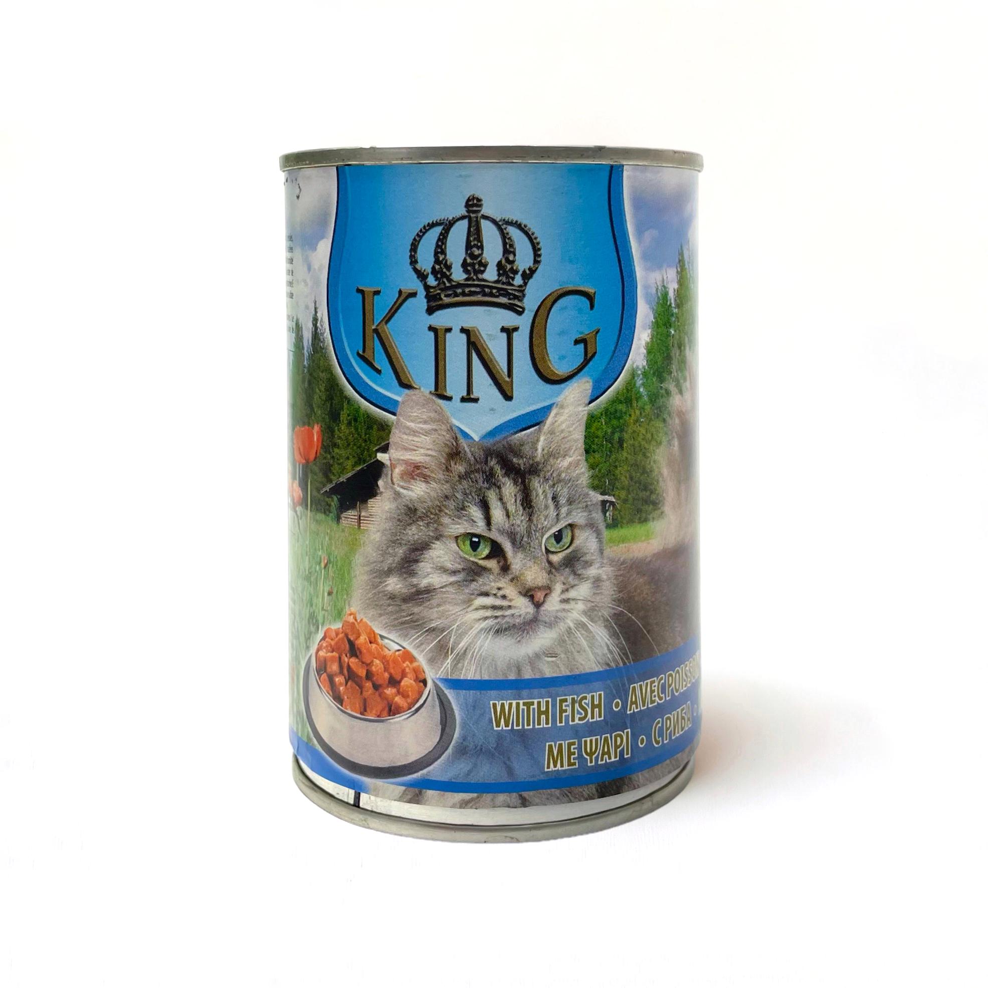 Консерва для дорослих котів King Cat риба 415 г