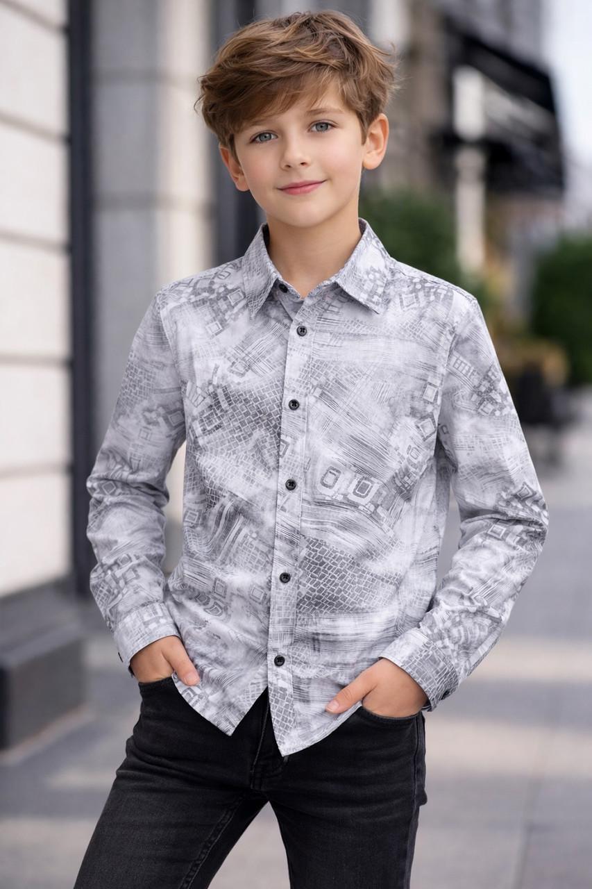 Рубашка для мальчика Dxting 11065 152 см Серый (172602_152)
