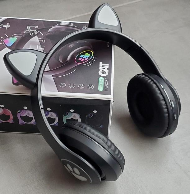 Навушники STN-28 LED з котячими вушками Чорний (2104618718) - фото 3 Навушники STN-28 LED з котячими вушками Чорний (2104618718) - фото 3