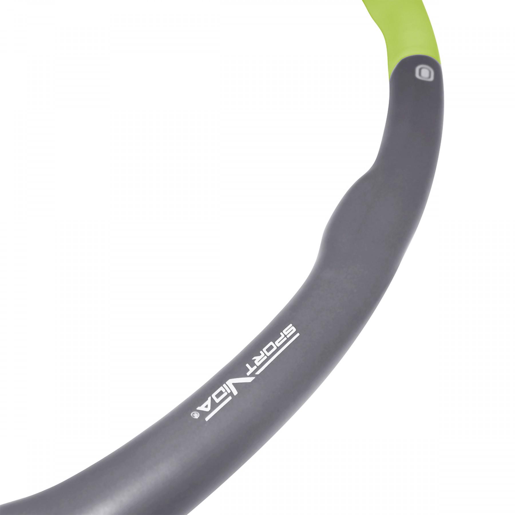 Обруч массажный Hula Hoop SportVida 100 см 1,2 кг Grey/Green (SV-HK0339) - фото 4