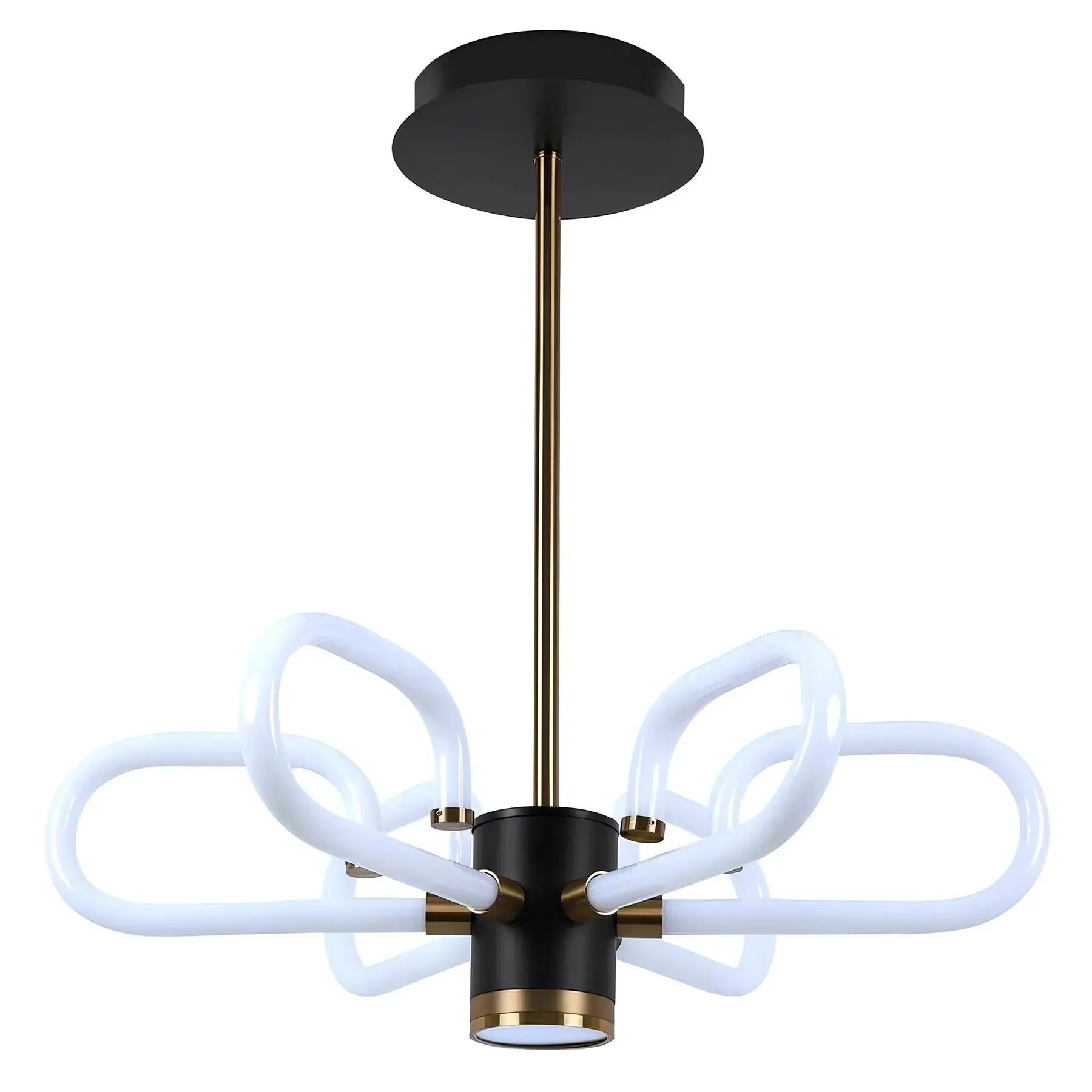 Люстра стельова світлодіодна Sirius 3906-6 шість плафонів 3000-6500К IP20 77W Чорний/Бронзовий (00000139297)