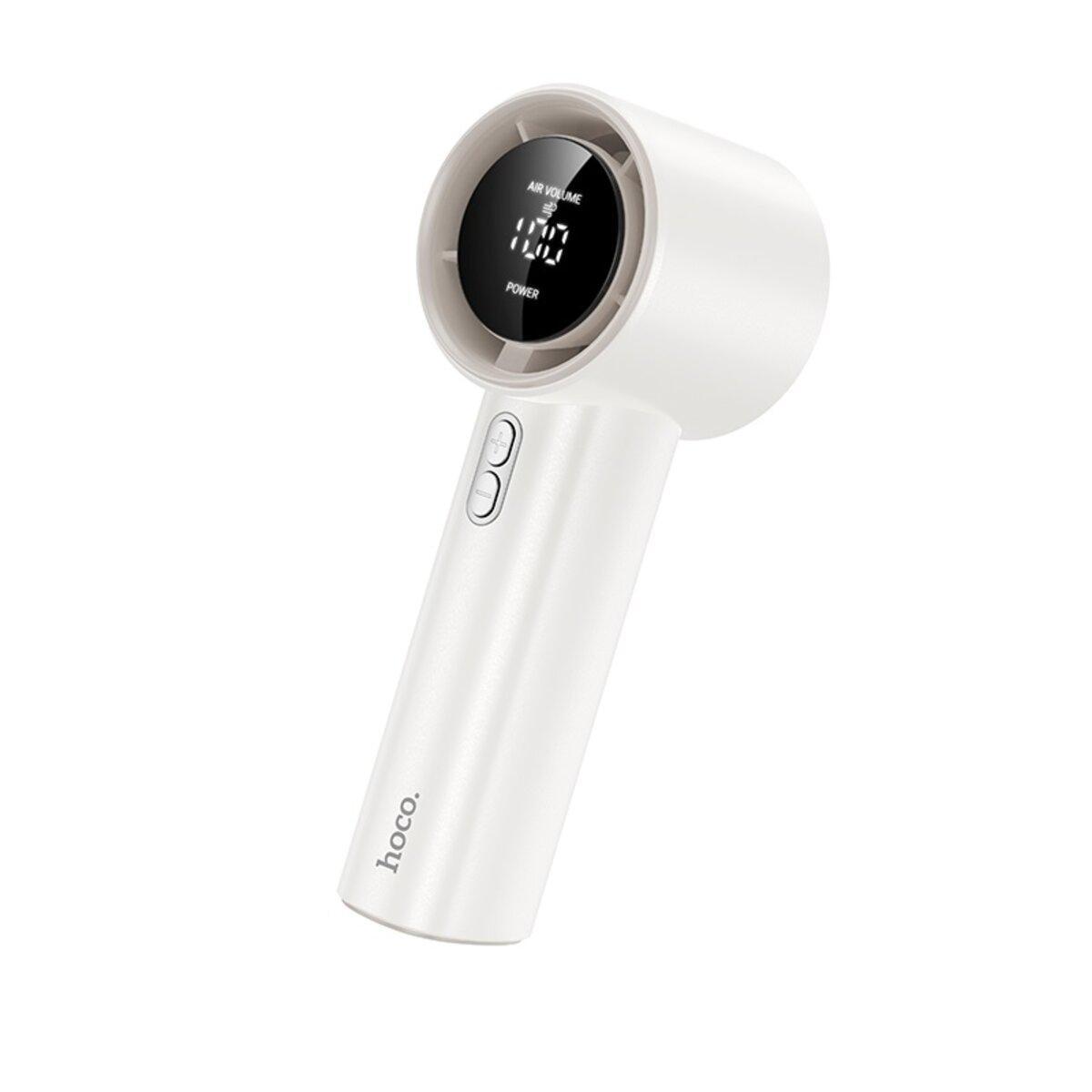 Вентилятор бездротовий Hoco HX64 Hurricane high speed handheld fan 5 швидкостей 3600mAh White (6942007652650)