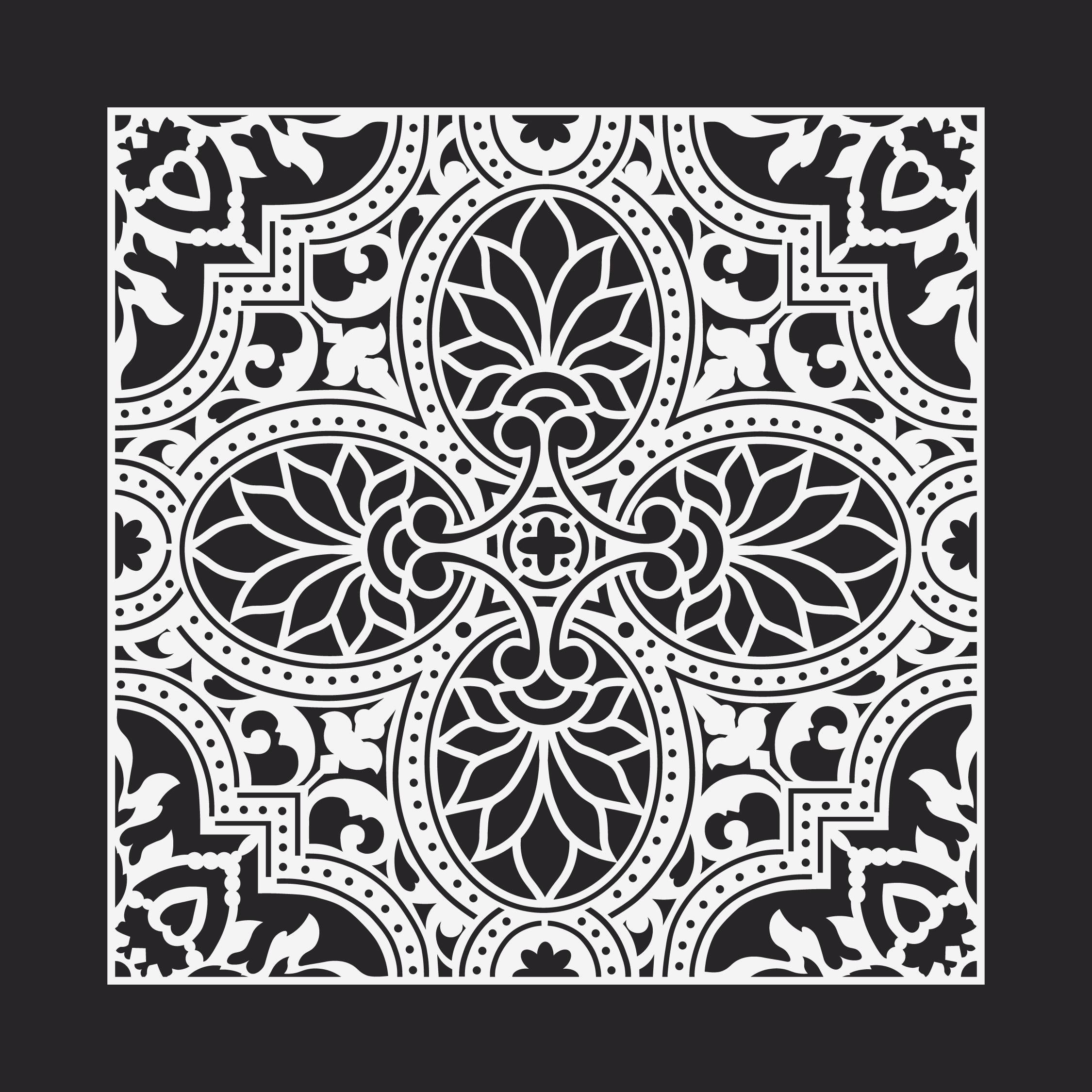 Трафарет DFA Квадратний візерунок для штукатурки та фарби 0,3-1 мм (K00091)