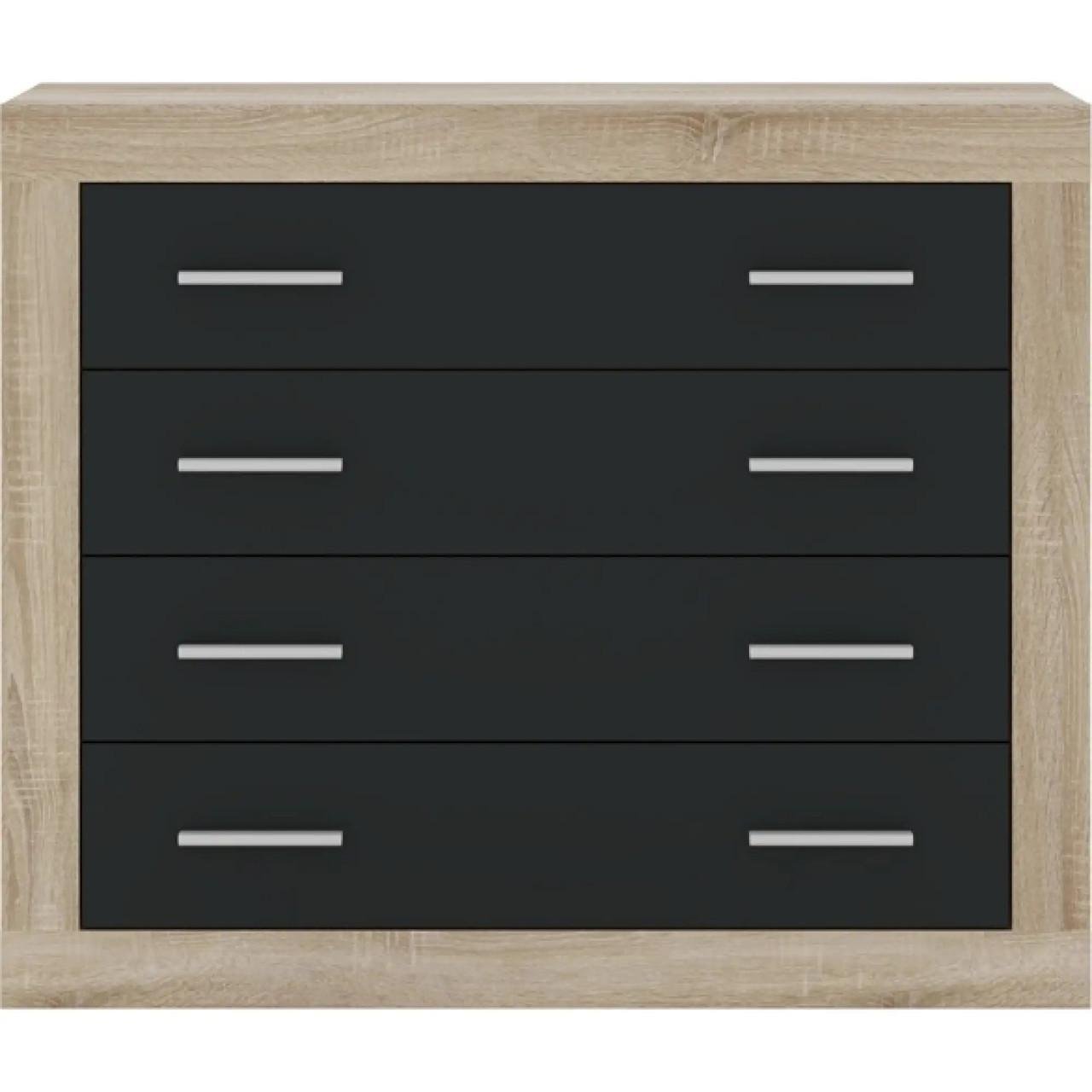 Комод в спальню Гербор Сара KOM4S Дуб Сонома/Антрацитовий (GRB-1149) - фото 1 Комод в спальню Гербор Сара KOM4S Дуб Сонома/Антрацитовий (GRB-1149) - фото 1