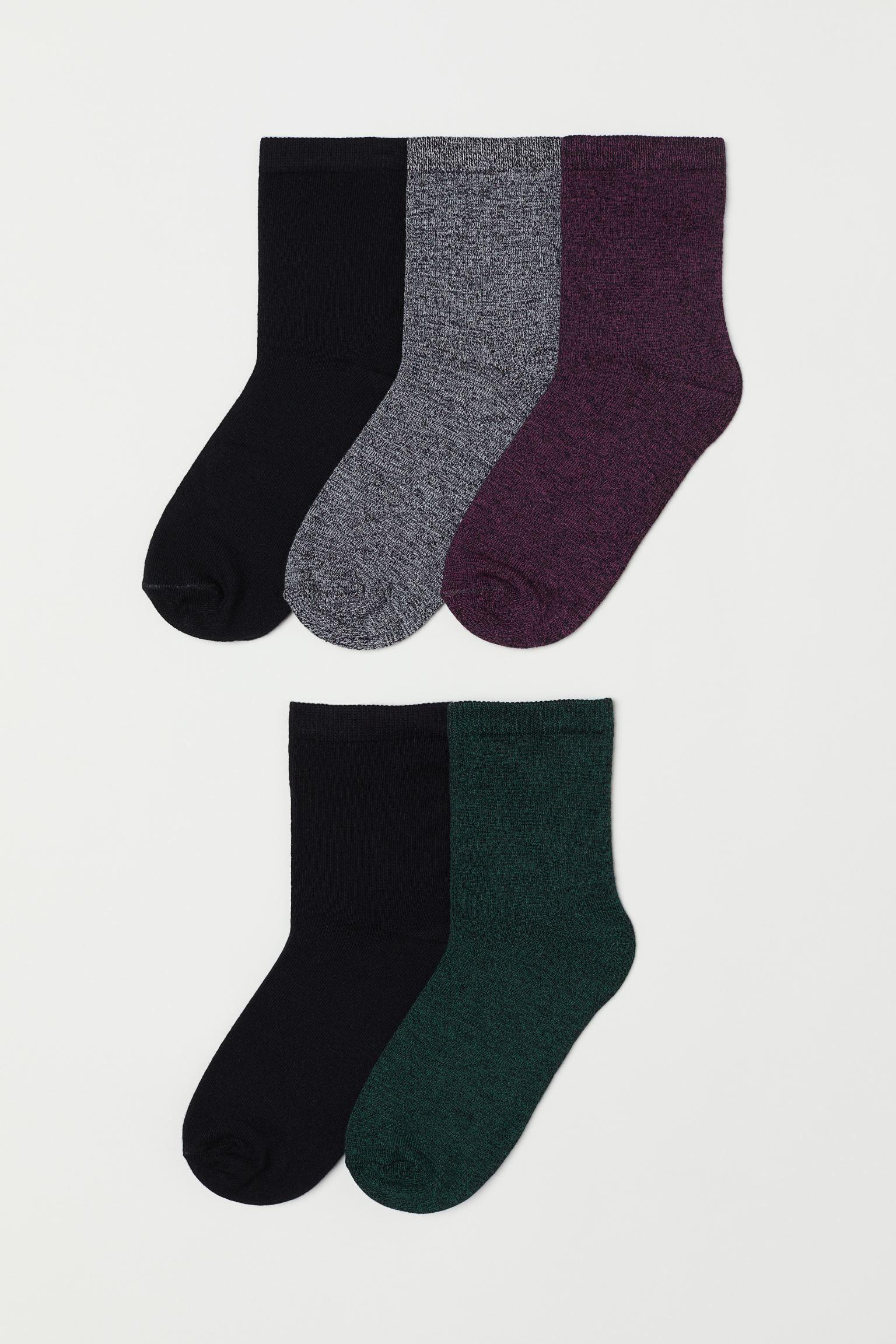 Носки H&M Меланж р. 39-41 5 пар Фиолетовый/Серый (212181448) Носки H&M Меланж р. 39-41 5 пар Фиолетовый/Серый (212181448)