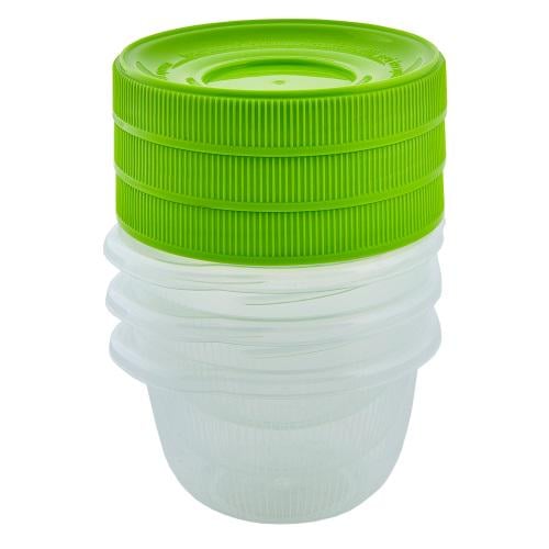 Набор контейнеров для продуктов Stenson Омега 0,285 л 3 шт. Оливковый (169025)