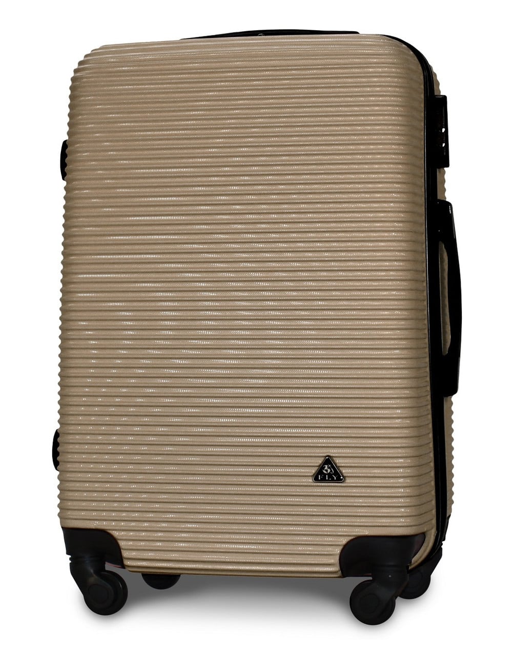 Чемодан пластиковый Fly 91240 средний на 4 колесах 65х42х24 см 60 л Золотистый