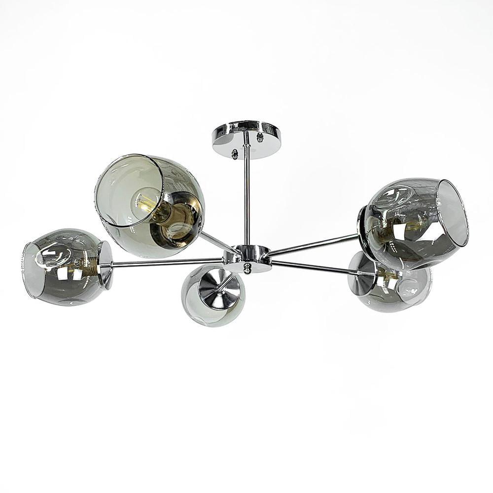 Люстра потолочная на 5 плафонах Хром/Графит (91069/5 CH)