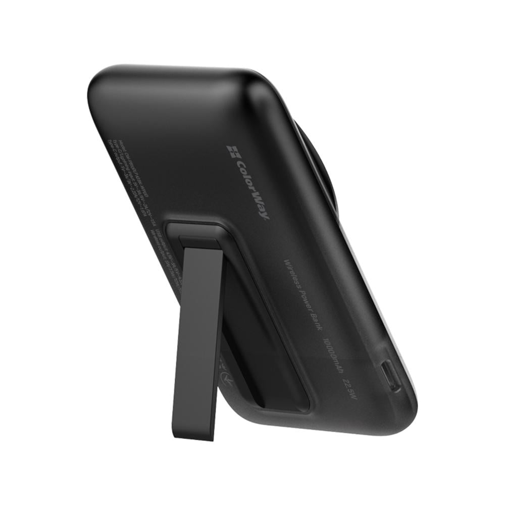 Повербанк ColorWay 15W MagSafe USB QC3.0/USB-C PD 22,5W 10000 mAh Black (CW-PB100LPA3BK-WPDD) - фото 4