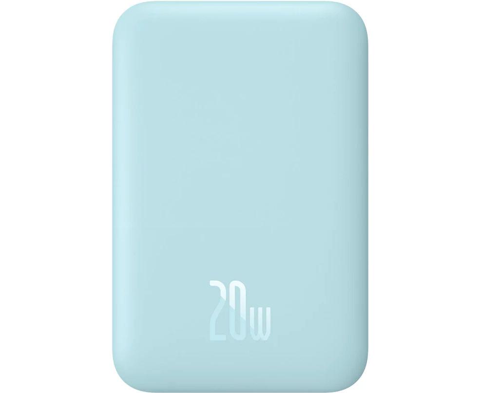 Внешний аккумулятор Baseus Magnetic 20W 6000 mAh для iPhone 12/13/14 с беспроводной зарядкой Blue