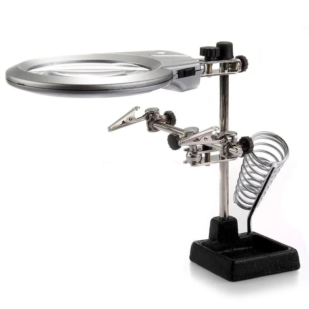 Третя рука Magnifier 16129-A з підсвічуванням/стенд для плат на 90 мм 2x (2-5-31-009) - фото 2 Третя рука Magnifier 16129-A з підсвічуванням/стенд для плат на 90 мм 2x (2-5-31-009) - фото 2