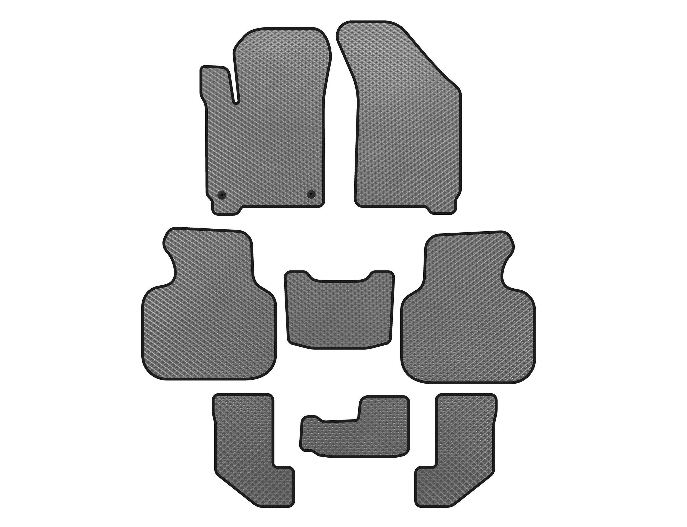 Коврики EVA Digital Designs для Dodge Journey 2008- гг. 3 ряда этилвинилацетат Серый