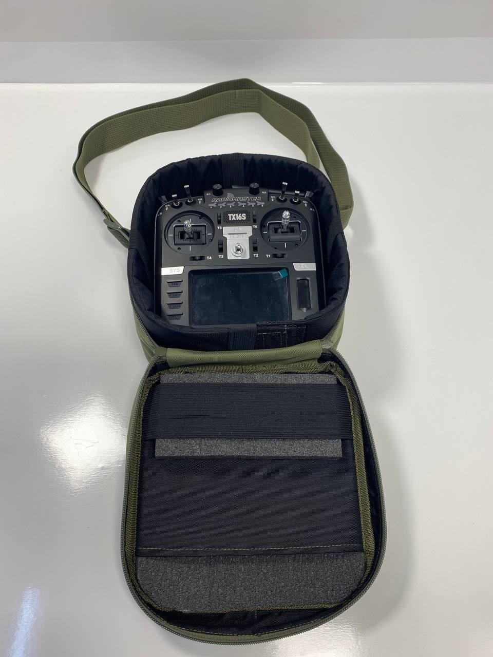 Сумка для пульта ТХ16S керування дроном Олива - фото 3 Сумка для пульта ТХ16S керування дроном Олива - фото 3