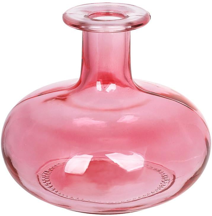 Ваза мини стеклянная Midnight Glass Ø 12,5х10,5 см Ягодно-розовый