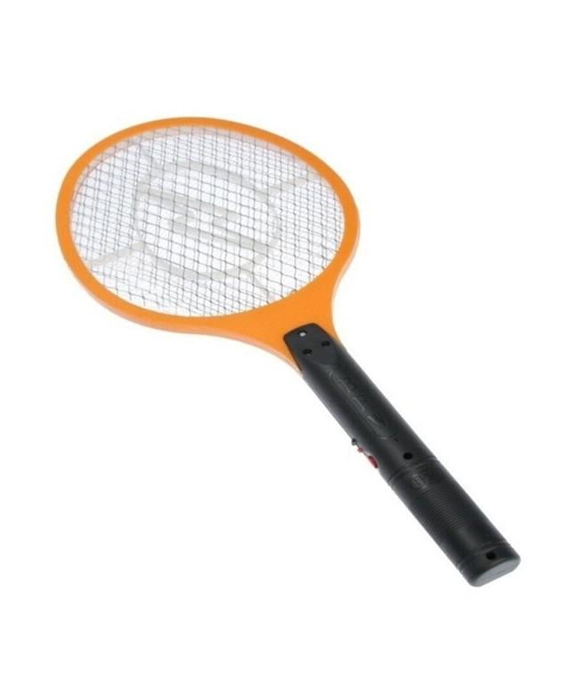 Мухобойка электрическая Rechargeable Mosquito-hitting Swatter трехслойная аккумуляторная Черно-оранжевый - фото 2