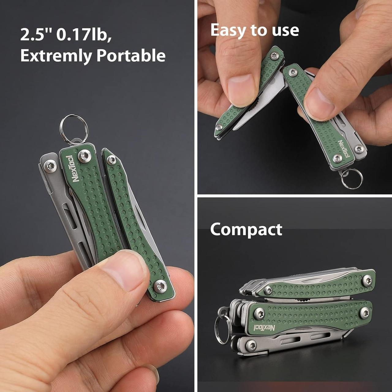 Мультитул NexTool Mini Flagship NE20105 Multifunctional Pliers 11в1 Green (000934) - фото 4 Мультитул NexTool Mini Flagship NE20105 Multifunctional Pliers 11в1 Green (000934) - фото 4
