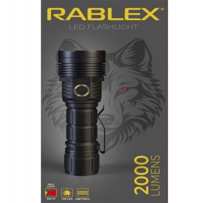 Ліхтар ручний Rablex RB920 червоне світло 1хT28 1х21700 акумулятор zoom Type-C 2000LM