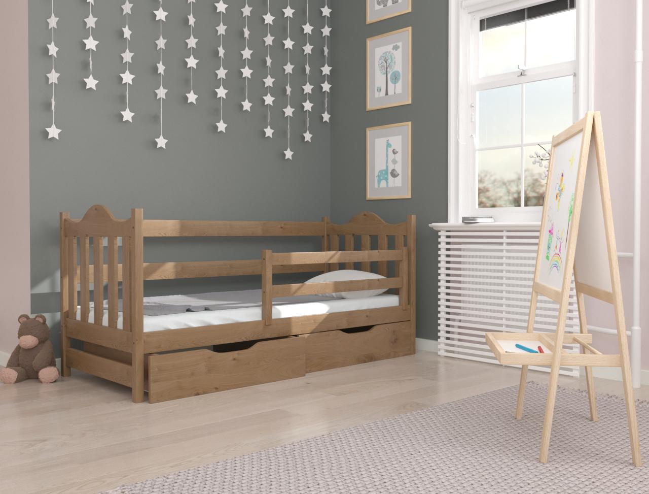 Кровать в детскую Luna mebli Аврора 80x200 см Орех светлый (38563)