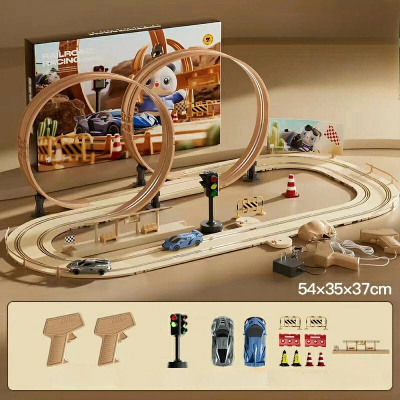 Электротрек детский Car Racing трасса с петлями/машинки и контроллеры (29194976) - фото 2 Электротрек детский Car Racing трасса с петлями/машинки и контроллеры (29194976) - фото 2