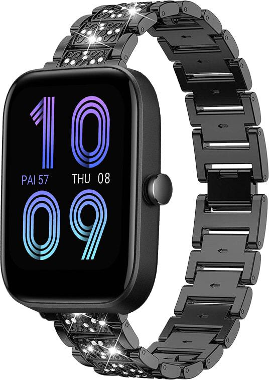 Браслет металлический Glam для Amazfit Bip 3/Pro Black (32803-2B)
