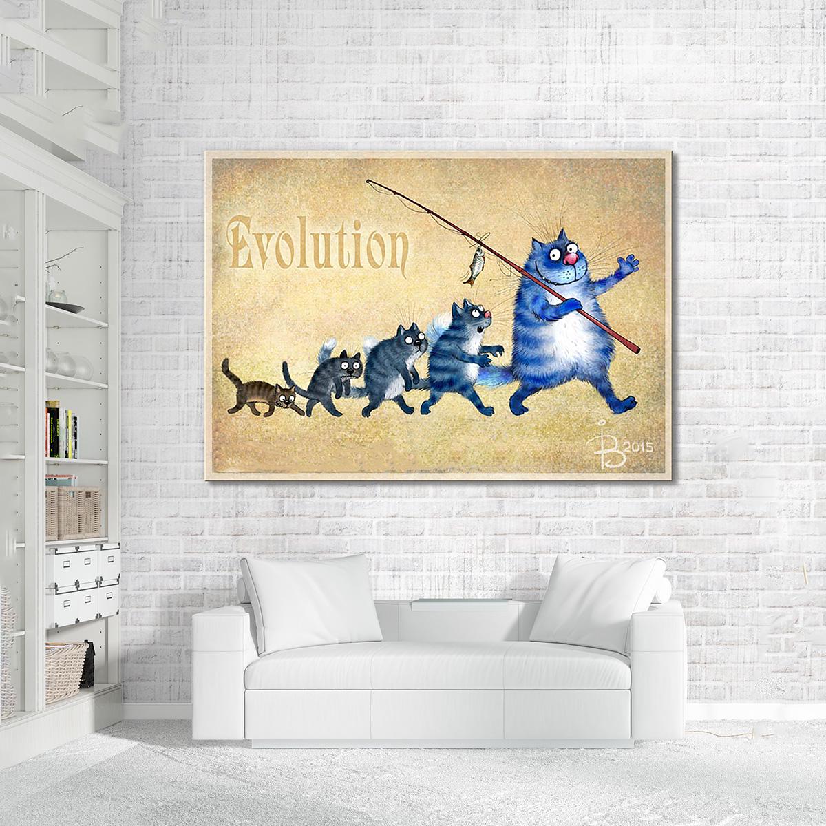 Модульная картина Эволюция котиков 1 модуль 80x120 см (_rinaz_20152239) Модульная картина Эволюция котиков 1 модуль 80x120 см (_rinaz_20152239)