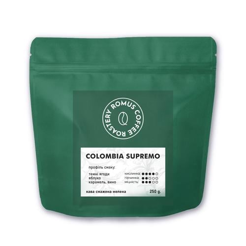 Кава мелена Romus Coffee Roastery Colombia Supremo 250 г (8893) Кава мелена Romus Coffee Roastery Colombia Supremo 250 г (8893)