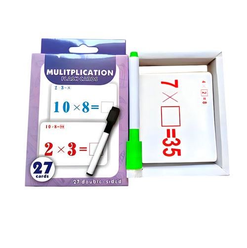 Флеш картки множення 27 шт. з фломастером (82425240)