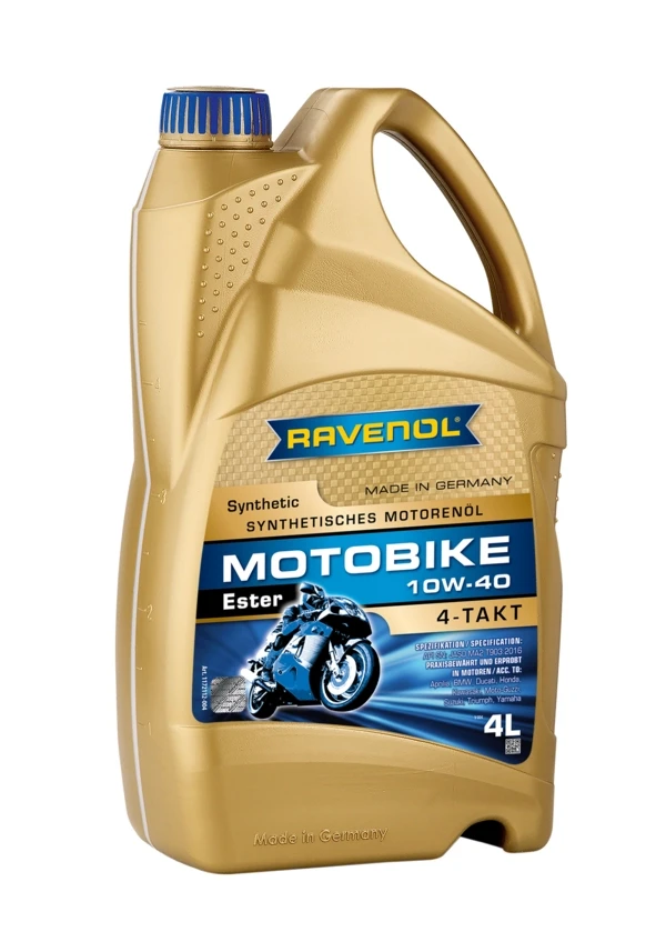 Масло для мотоцикла 4T RAVENOL Motobike Ester 10W-40 синтетика 4 л (1172112-004)