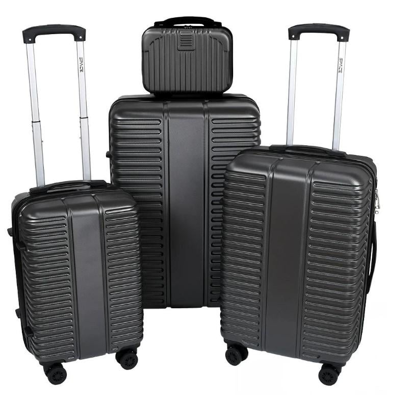 Чемодан пластик 14/20/24/28" 4 шт. (R37248-GR)