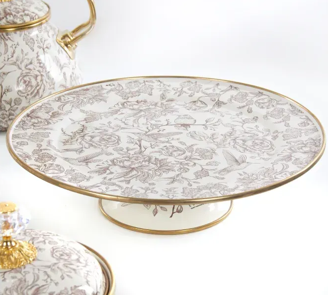 Тортовница эмалированная BIRD Elmani с крышкой на ножке 30 см - фото 11