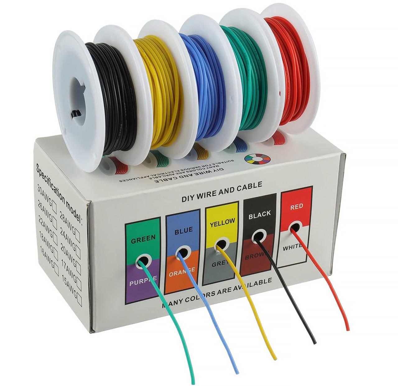 Набор монтажной проволоки HandsKit 30AWG-RG в силиконовой изоляции 0,055 мм2x20 м. Разноцветный (2376736700)