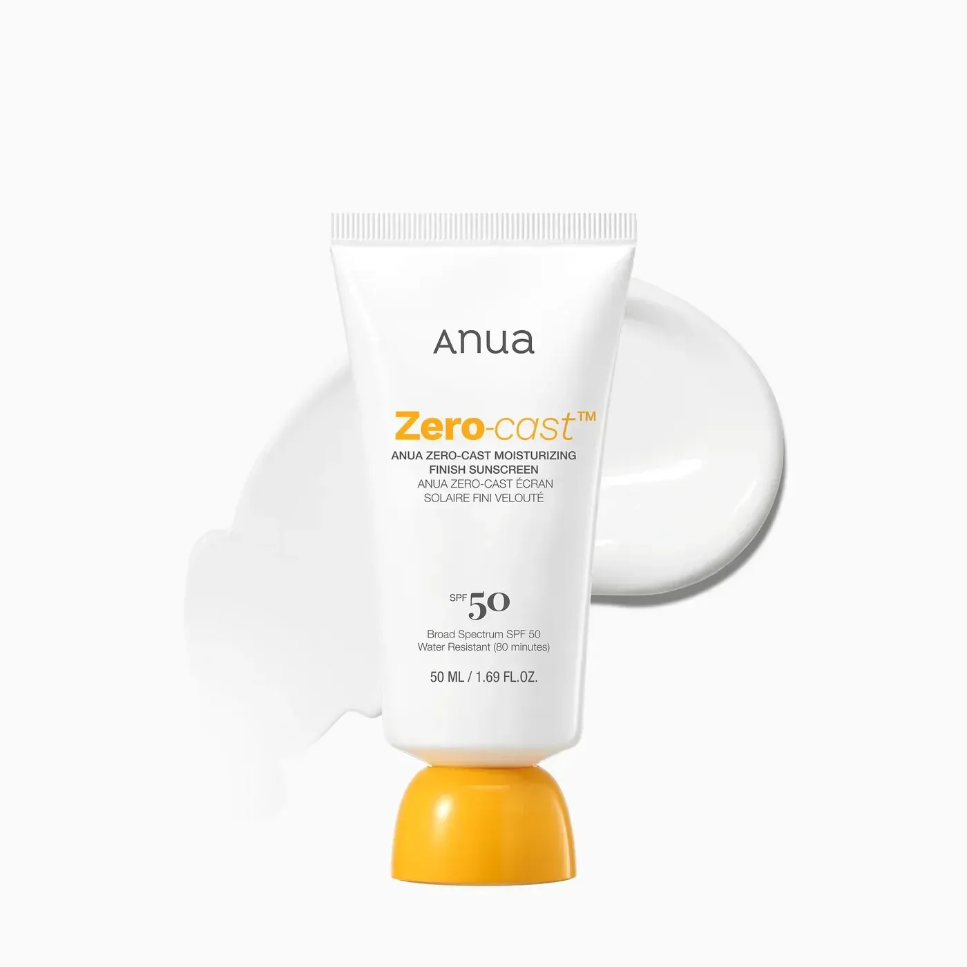 Крем сонцезахисний зволожуючий SPF50+ PA++++ Anua Zero‑Cast Moisturizing Finish Sunscreen 50 мл (32961415)