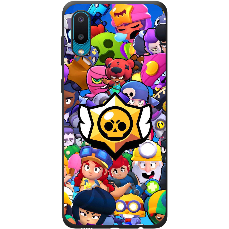 Чехол BoxFace Samsung A022 Galaxy A02 Brawl Stars Черный силикон (42004-up2389-42497) - фото 1