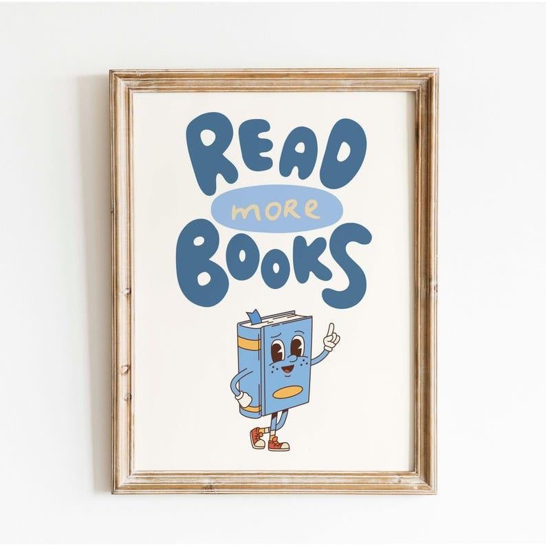 Постер Read More Books бумажный Белый (ZC-PT-005)