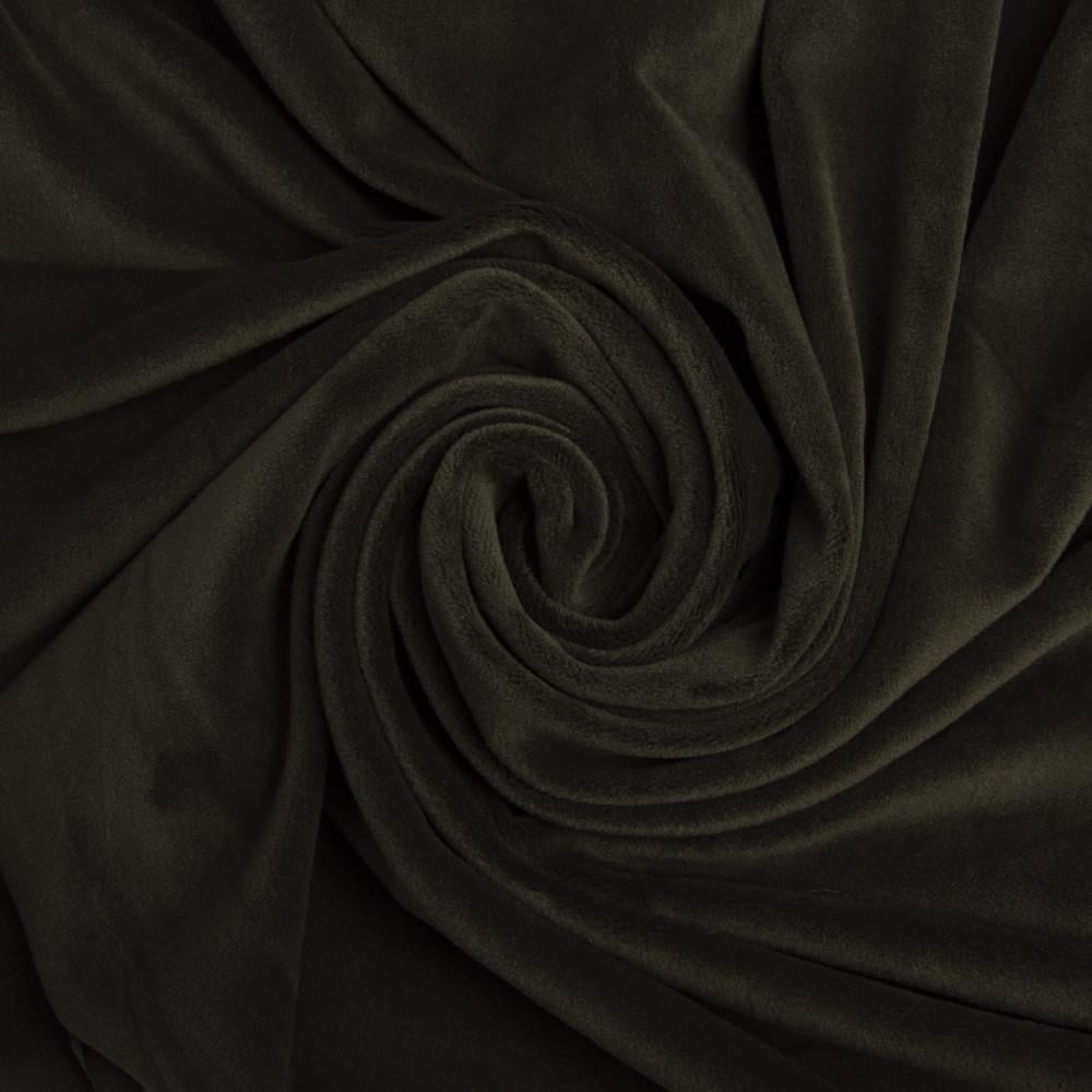 Ткань трикотаж однотонная Вельбо V-1178 Темный хаки (1938095646)