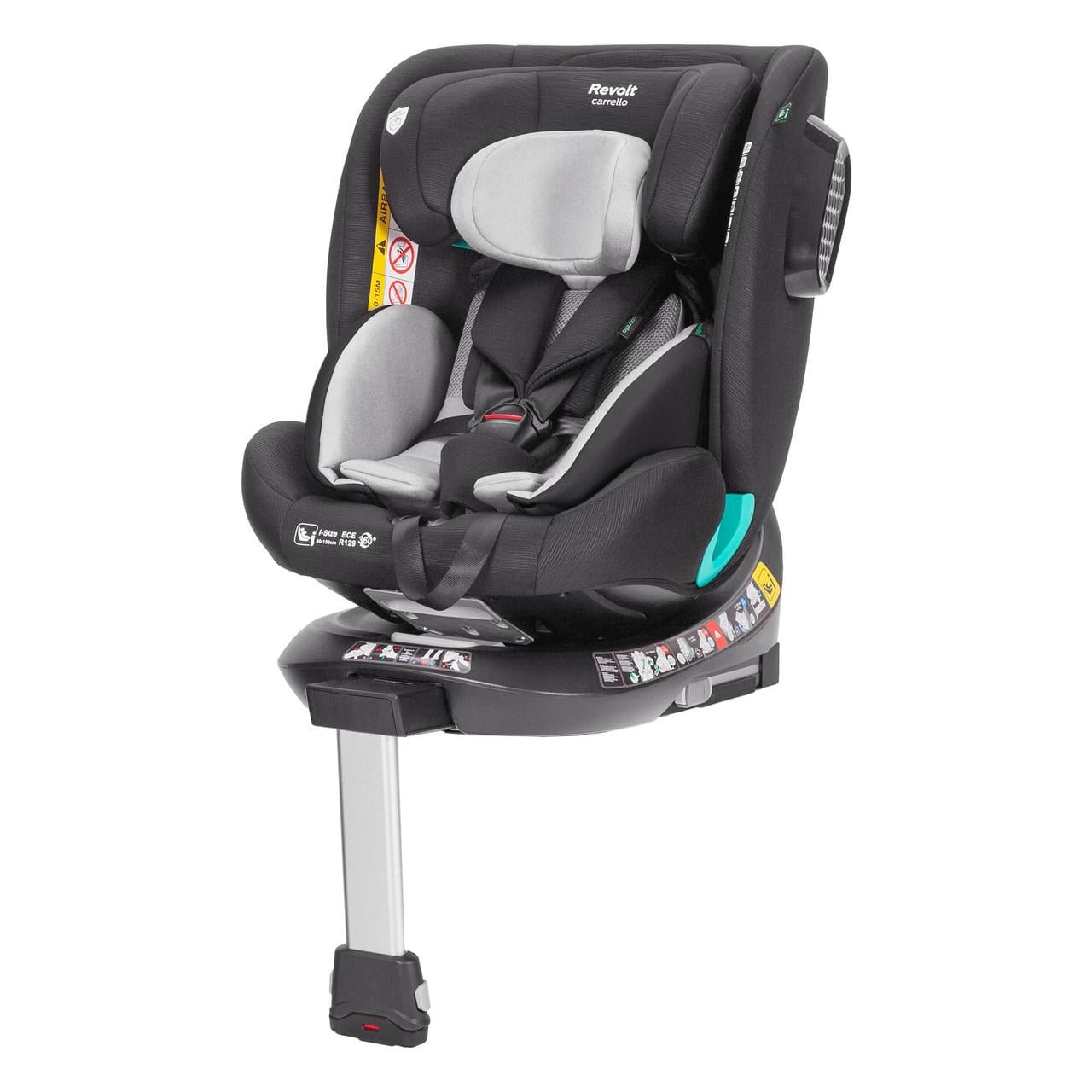 Автокресло Carrello Revolt CRL-158051 i-Size/ISOFIX поворот опорная стойка 40-150 см Harbor Grey (1)