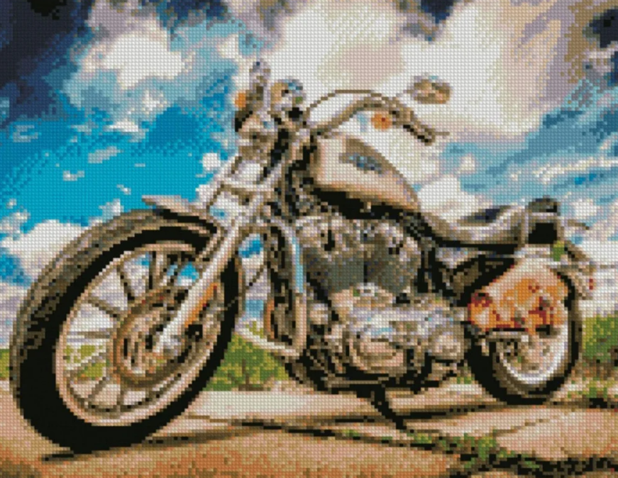 Алмазная мозаика Strateg Ретро-байк 40х50 см (FA40227)