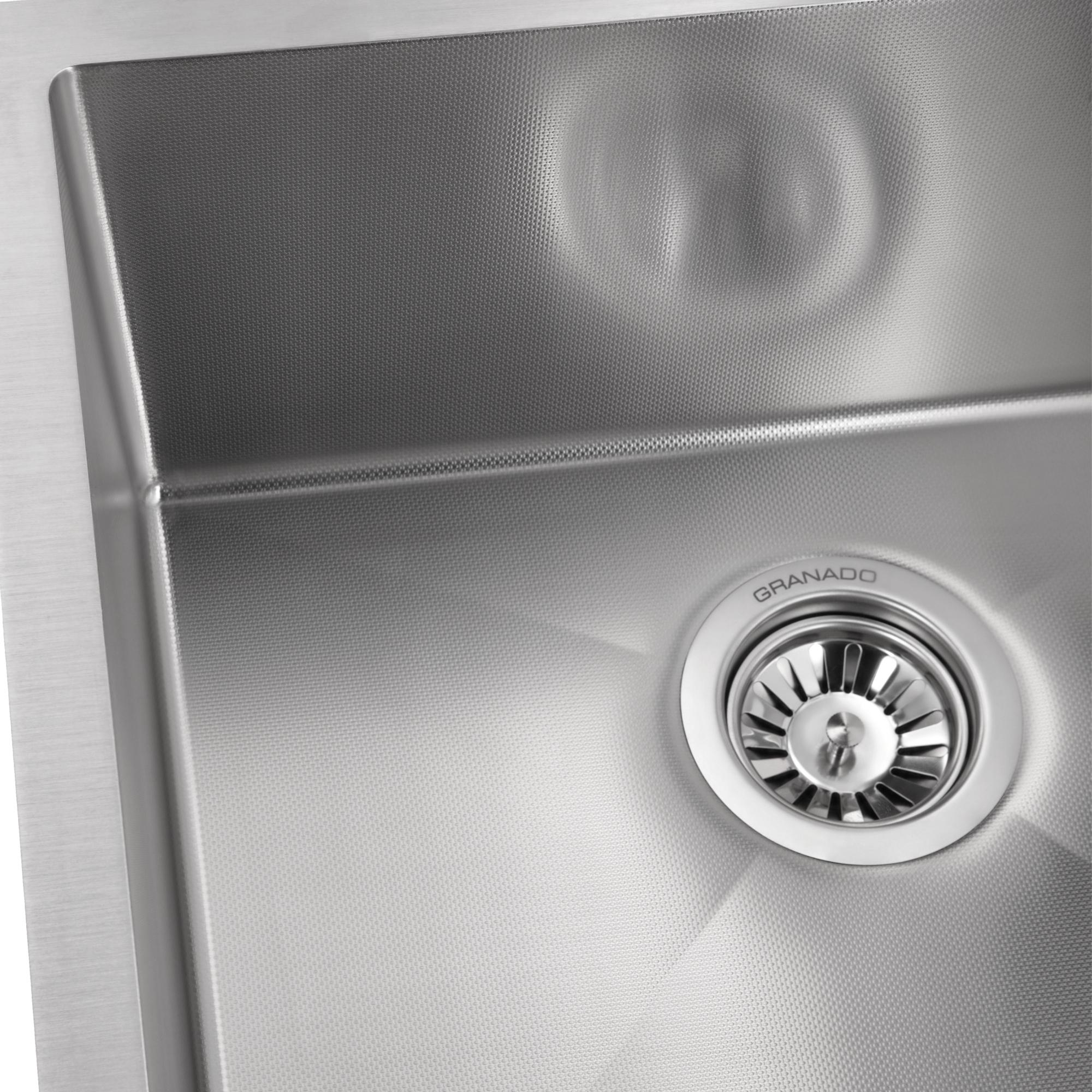 Мийка для кухні Granado Under top Max Steel S304 Millet 53х43х22 см - фото 3 Мийка для кухні Granado Under top Max Steel S304 Millet 53х43х22 см - фото 3