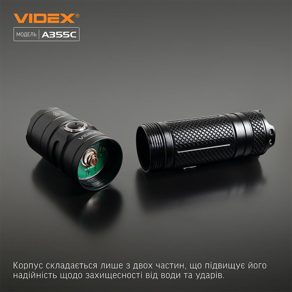 Фонарик светодиодный портативный Videx VLF-A355C 4000 Lm 5000 K - фото 4