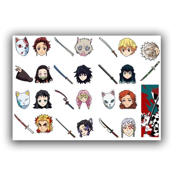 Стикеры наклейки аниме Магистр Дьявольского Культа А4 лист (stik_101)