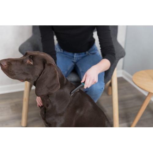 Расческа Trixie для поиска блох и вшей/металлическая с пластиковой ручкой 21 см (23762) - фото 3