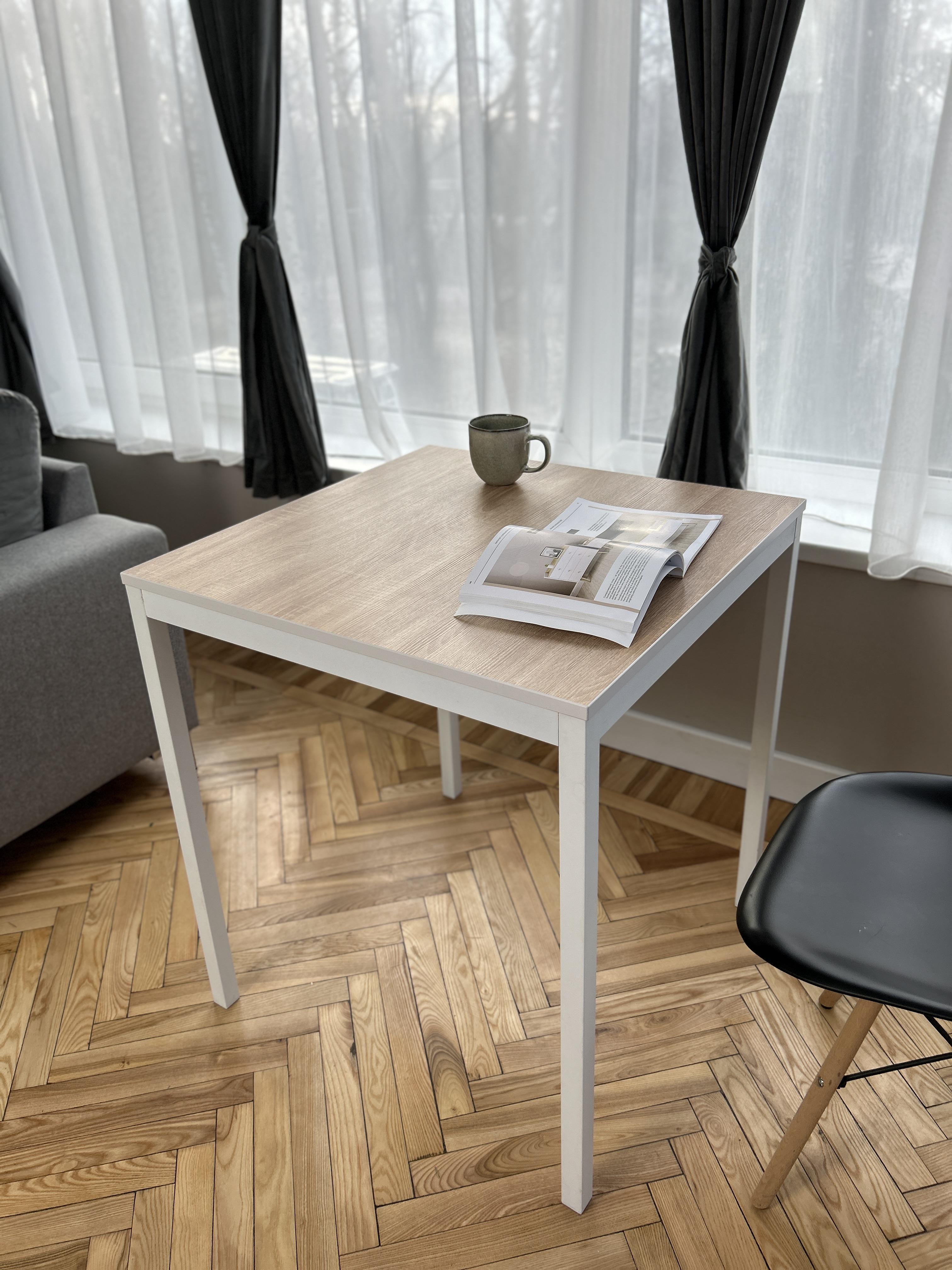 Обеденный стол Brevity Loft mini 670х750х670 мм Дуб Сонома/Белый металл (GATB03130000010) - фото 4 Обеденный стол Brevity Loft mini 670х750х670 мм Дуб Сонома/Белый металл (GATB03130000010) - фото 4