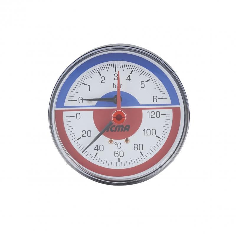 Термоманометр ICMA №259 заднее подключение 1/2" 0-6 бар (SD00008818)